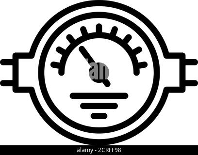 Manometer control icon, outline style Stock Vector