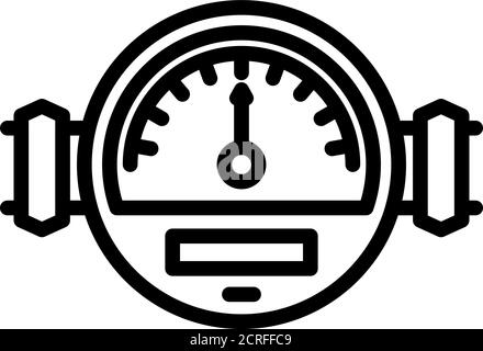 Manometer meter icon, outline style Stock Vector