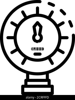 Manometer digital icon, outline style Stock Vector