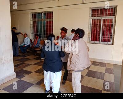 DISTRICT KATNI, INDIA - JANUARY 27, 2020: Indian lawyer lifestyle in office room at Supreme court premises. Stock Photo