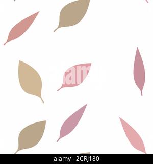 Fall Leaves Seamless Vector Pattern - Repeating ornament for textile, wraping paper, fashion etc. Stock Vector
