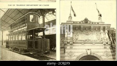 . The Street railway journal . ELECTRIC LOCOMOTIVE FOR HILL CLIMBING, FOURVIEREOUEST LYONNAIS cars of different types, for steam, electricity or compressedair; but these only supplement several shown at the Champde Mars, as illustrated in the June Journal, or as treatedin detail in a separate article on the Vincennes special trol-ley road. ♦ Decorative Panels, Transportation Building-, Champ de Mars Reference was made in the June issue of the StreetRailway Journal to the series of decorative panels alongthe facade of the Transportation Building, in the Champde Mars section of the Paris Exposit Stock Photo