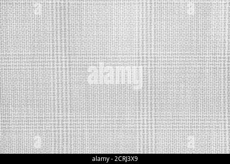Gray material texture checkered light gray textured fabric background close-up Stock Photo