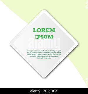 Three-dimensional square, template for infographics, and theme design. Simple vector illustration Stock Vector
