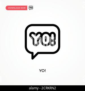 Yo! Simple vector icon. Modern, simple flat vector illustration for web site or mobile app Stock Vector