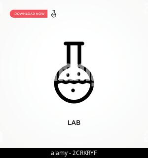 Lab Simple vector icon. Modern, simple flat vector illustration for web site or mobile app Stock Vector