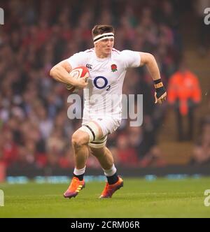 England's Tom Curry. Wales v England.  Six Nations Championship.    PHOTO CREDIT :  © MARK PAIN / ALAMY STOCK PHOTO Stock Photo