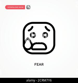 Fear Simple vector icon. Modern, simple flat vector illustration for web site or mobile app Stock Vector