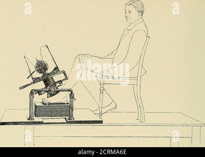 . Röntgen ray diagnosis and therapy . Fig. 23.—Skiagraphing Renal Calculi bt using the Compression Diaphragm.. Fig. 24.—Examining the Foot by the Compression Diaphragm. Stock Photo