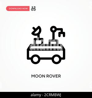 Moon rover Simple vector icon. Modern, simple flat vector illustration for web site or mobile app Stock Vector