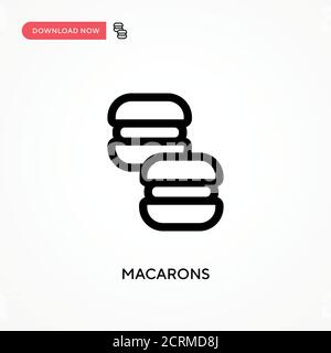 Macarons Simple vector icon. Modern, simple flat vector illustration for web site or mobile app Stock Vector