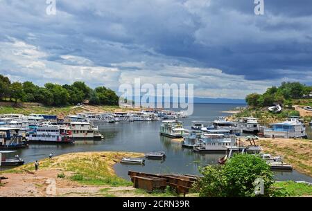 Sunset over Lake Kariba in Zimbabwe Stock Photo