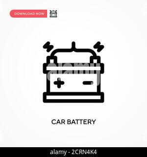 Car battery Simple vector icon. Modern, simple flat vector illustration for web site or mobile app Stock Vector