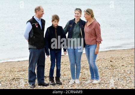 The Earl and Countess of Wessex to take part in a Great British Beach Clean with their children, Lady Louise Windsor and James Viscount Severn, in Southsea.