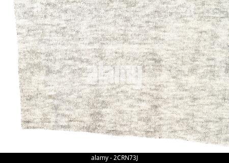 Piece of artificial leather isolated on white background. Back side. Stock Photo
