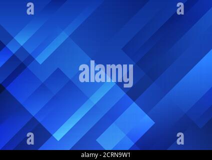 Abstract blue geometric shape overlay layer background technology style. Vector illustration Stock Vector