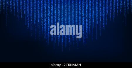 Abstract blue square pixel particle big data technology digital futuristic concept background. Vector illustration Stock Vector
