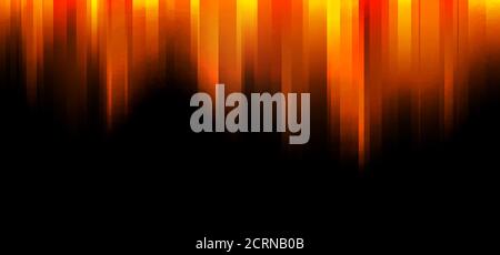 Abstract orange and yellow gradient stripes motion blur on black background texture. Vector illustration Stock Vector
