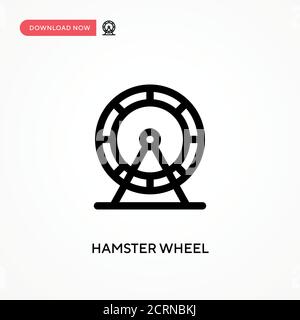 Hamster wheel Simple vector icon. Modern, simple flat vector illustration for web site or mobile app Stock Vector