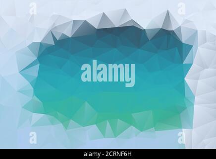Cool White Triangles Frame Abstract Low Poly Gradient Polygonal Background Vector Illustration Stock Vector