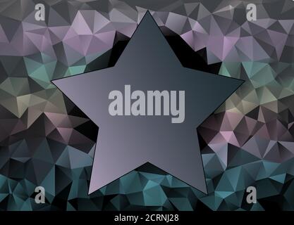 Gradient Star On Luxury Abstract Low Poly Polygonal Background Vector Illustration Stock Vector