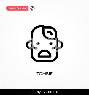 Zombie Simple vector icon. Modern, simple flat vector illustration for web site or mobile app Stock Vector