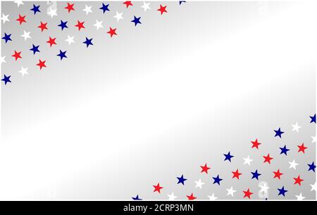 American stars symbols background frame with empty space for your text. Stock Vector