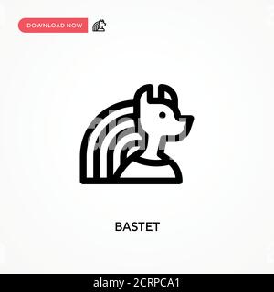 Bastet Simple vector icon. Modern, simple flat vector illustration for web site or mobile app Stock Vector