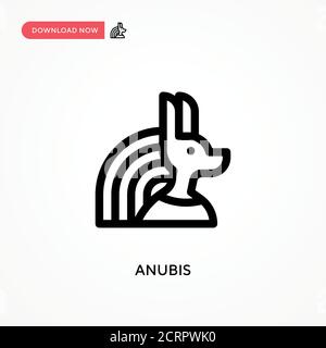 Anubis Simple vector icon. Modern, simple flat vector illustration for web site or mobile app Stock Vector