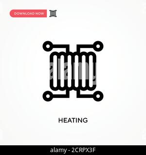 Heating Simple vector icon. Modern, simple flat vector illustration for web site or mobile app Stock Vector