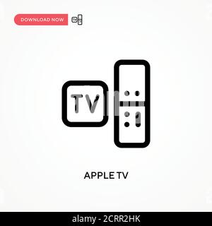 Apple tv Simple vector icon. Modern, simple flat vector illustration for web site or mobile app Stock Vector