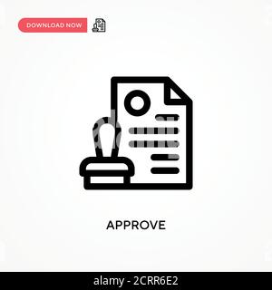 Approve Simple vector icon. Modern, simple flat vector illustration for web site or mobile app Stock Vector