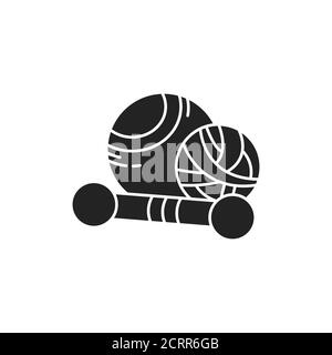 Toys for pets black glyph icon. Things that pets and their owners can play with. Pictogram for web page, mobile app, promo. UI UX GUI design element Stock Vector
