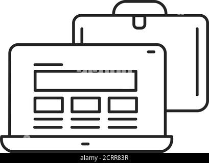 Responsive design black line icon. Approach to web design that makes web pages render well on a variety of devices and window. UI UX GUI design Stock Vector