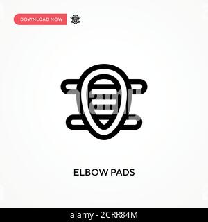 Elbow pads Simple vector icon. Modern, simple flat vector illustration for web site or mobile app Stock Vector