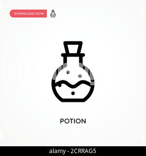 Potion Simple vector icon. Modern, simple flat vector illustration for web site or mobile app Stock Vector