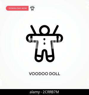 Voodoo doll Simple vector icon. Modern, simple flat vector illustration for web site or mobile app Stock Vector