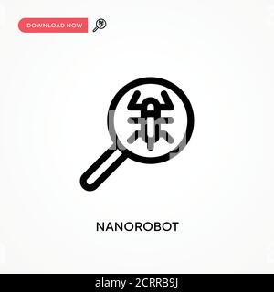 Nanorobot Simple vector icon. Modern, simple flat vector illustration for web site or mobile app Stock Vector