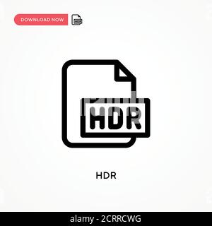 Hdr Simple vector icon. Modern, simple flat vector illustration for web site or mobile app Stock Vector