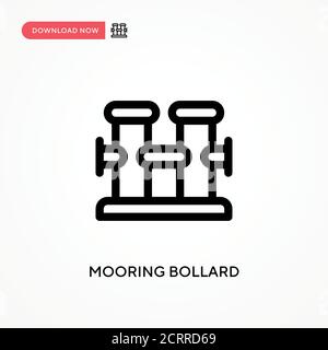 Mooring bollard Simple vector icon. Modern, simple flat vector illustration for web site or mobile app Stock Vector