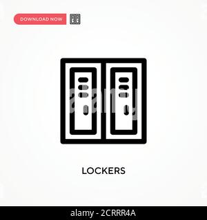 Lockers Simple vector icon. Modern, simple flat vector illustration for web site or mobile app Stock Vector