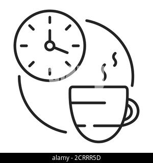 Take a break black line icon. To have a short rest period in one's work or studies, other activities. Pictogram for web page, mobile app, promo. UI UX Stock Vector