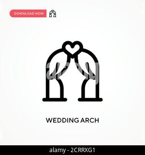 Wedding arch Simple vector icon. Modern, simple flat vector illustration for web site or mobile app Stock Vector