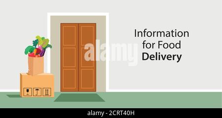 Vector residential corridor with door. Delivery. Interior of the 1st floor. Vector illustration of the interior of a room corridor or hallway for back Stock Vector