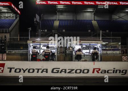 Le Mans, France. 20th September, 2020. Toyota Gazoo racing team staff during the 2020 24 Hours of Le Mans, 7th round of the 2019-20 FIA World Endurance Championship on the Circuit des 24 Heures du Mans, from September 16 to 20, 2020 in Le Mans, France - Photo Xavi Bonilla / DPPI Credit: LM/DPPI/Xavi Bonilla/Alamy Live News Stock Photo