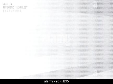Abstract gradient white pattern design of mesh tech artwork background. Decorate for ad, poster, artwork, template design, print. illustration vector Stock Vector