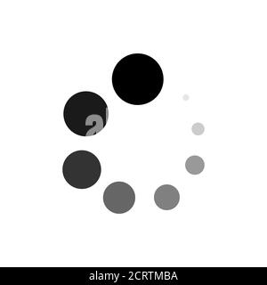 Download black flat icon. Loading sign. Vector illustration for web page, app, promo. UI UX GUI design element. Editable stroke. Stock Vector