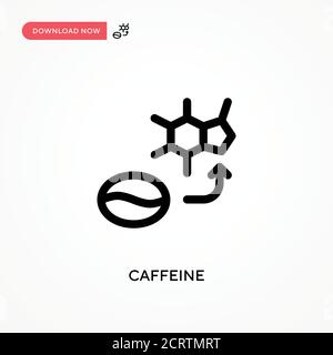 Caffeine Simple vector icon. Modern, simple flat vector illustration for web site or mobile app Stock Vector