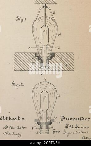 Incandescent Lamp or Carbon-filament Lamp by Thomas Alva Edison ...