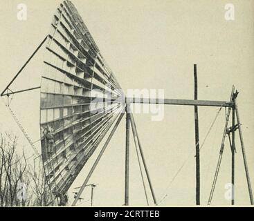 . The Bell System technical journal . Fig. 2 — Assembling the sectors. I. Fig. 3 — The completed antenna. Stock Photo